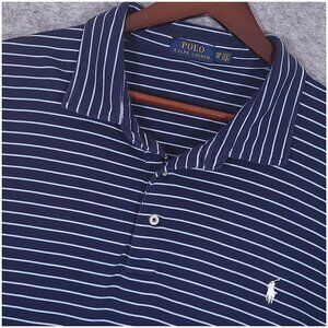 Polo Ralph Lauren Blue Stripe Short Sleeve 100% Cotton Polo Shirt 3XB